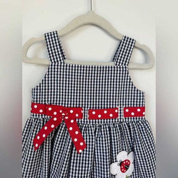 Rare Editions Toddler Girl Ladybug Seersucker Dress 2T - Picture 3 of 6